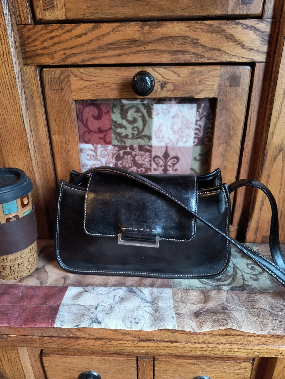 Classic Black Leather Shoulder Bag - Cole Haan